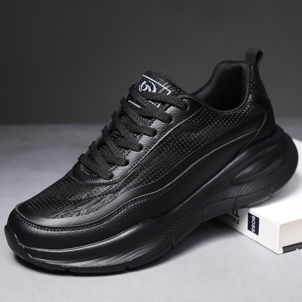 

Мужская обувь, новая весенне-осенняя, дышащая, удобная, высококачественная спортивная обувь, повседневная, легкая, с мягкой подошвой, для пап, сверхлегкая мужская обувь 44 чёрный