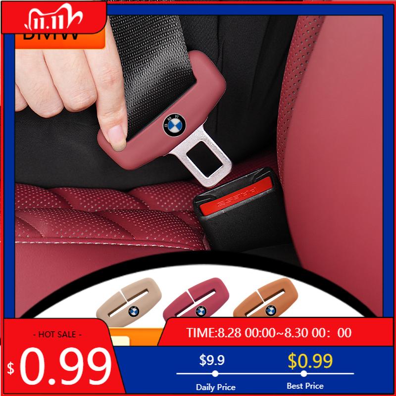 MDCF1 Car Sticker Car Seatbelt Buckle Cover Silicone Anti-scratch Protector Safety Belt Buckle Guard Car Accessories Interior For BMW