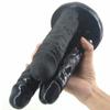 Realistic Silicone Three Headed Dildo Vagina G Spot with Sucker Butt Plug Huge Dildos Female Sex Toys Gay Sex Toys
