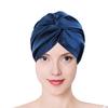 Hair Care Hat Adjustable Telescopic Double Layer Satin Shower Cap Knotted Design Waterproof Hair Bonnet