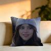 Popular Actor JJenna OOrtega Square DoubleSided printed Pillow Case Bedroom Bedside Pillow Sofa Cushion Cover