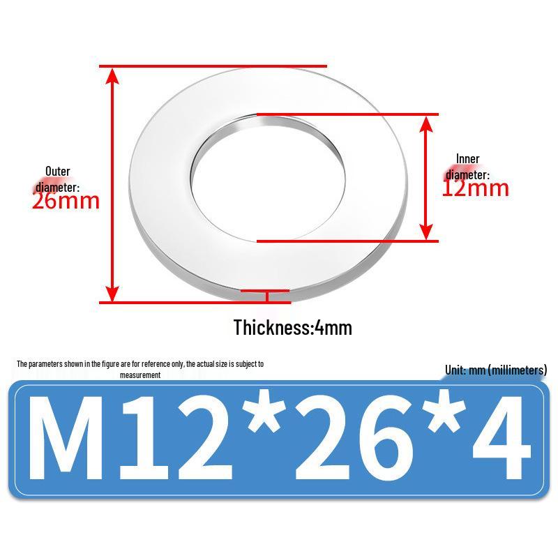 Jin Juntai Thick & Thin Stainless Steel Flat Washer, Round M10-M36
