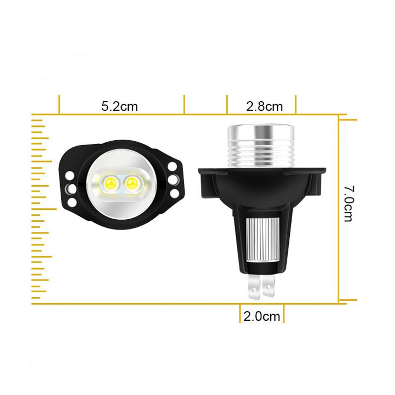 2Pcs LED Car Angel Eyes Marker Lights Bulbs for BMW E90 E91 3 Series 325i 325xi 328i 328xi 330i 330xi 335i 2005-2008 Fog Lamp