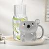 Adorable Bear Ceramic Water Cup for Coffee Tea Milk Soup Heat Resistant Home Use Simple Easy Clean Round Edge Safe Skin Contact