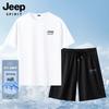JEEP SPIRIT Men's Ice Silk Quick-Dry T-shirt & Shorts Set