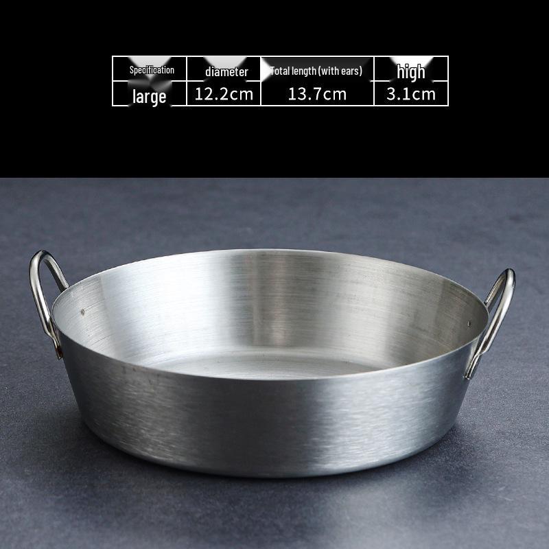 Gold-Plated 304 Stainless Steel Kimchi & Dipping Dish with Handle – Extra Thick Japanese/Korean Style Retro Dish