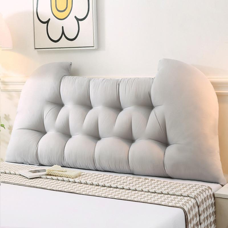 

2025 новая современная ветровая кровать поясная подушка диванная подушка спальня общежитие прикроватная спинка мягкий мешок противоударный 100x55x15cm 1pcs серебряный серый