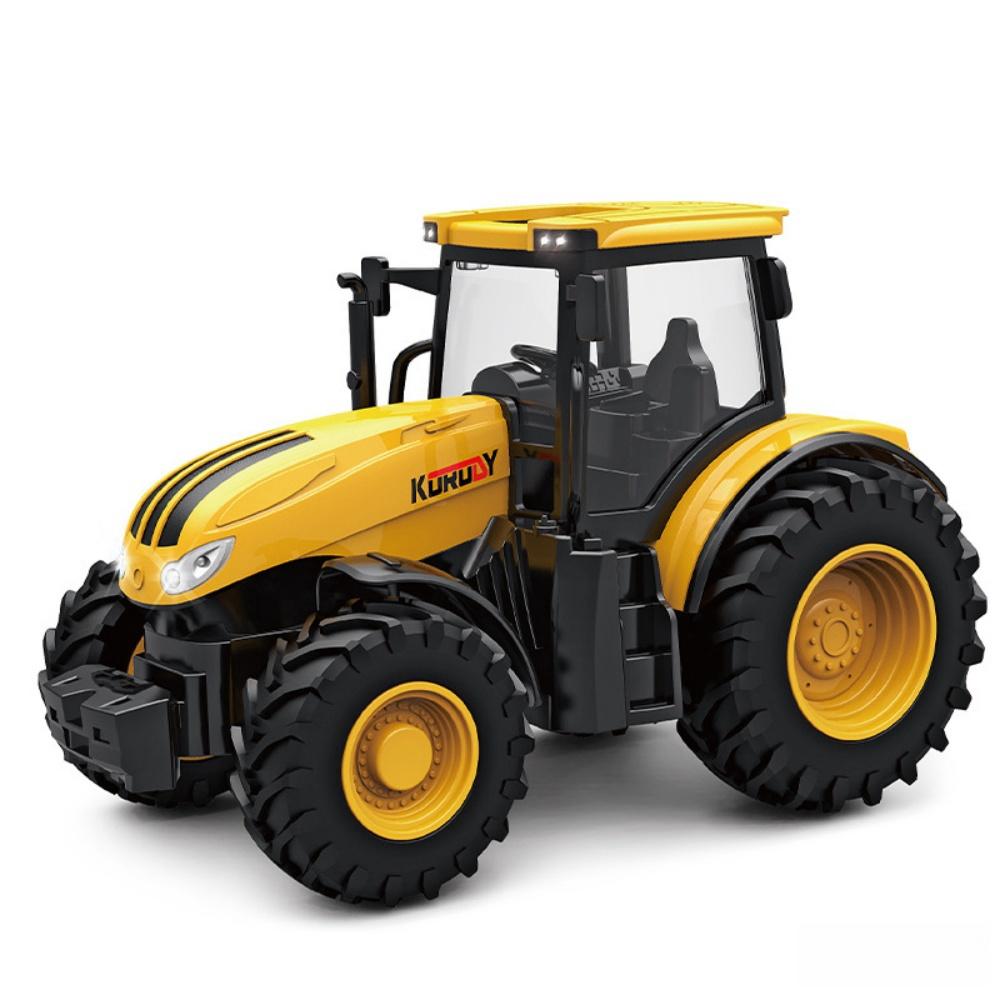 Tractor Trailer With Headlights Sound Farm Toy Set 1:24 Car Truck Farm Simulation Child's Birthday Christmas Gift