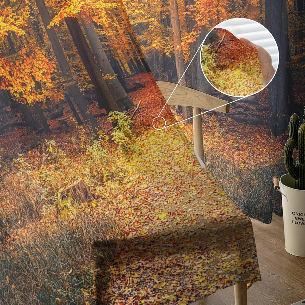 Herbst Park Wald Sheer Vorhänge Wohnzimmer Fenster Tüll Vorhänge Für Schlafzimmer Küche Home Dekoration Voile Vorhänge