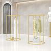 Clothes Display Rack Wrought Iron Gold Round Clothes Rack Clothes Display Rack