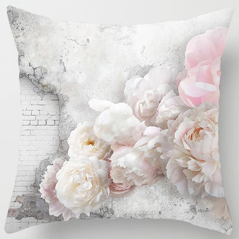 Rose Series Square Pillowcase Pillow Home Decoration Car Bedroom Sofa Cushion Cover (45Cm*45Cm)