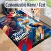 Custom Text Printed Rug Erling Haaland Non Slip Floor Carpet For Home Room Decor