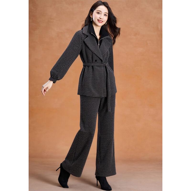 

Women s Houndstooth Faux Two-Piece Business Suit XL