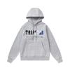 Foreign trade new rainbow color matching letter embroidery velvet loose hooded sweater casual trousers set men and women the same style