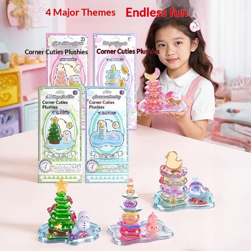 2026-3D Relief Stacking Stickers DIY Cute Corner Creature Crystal Ornaments Creative Handmade Crafts Decoration Gifts