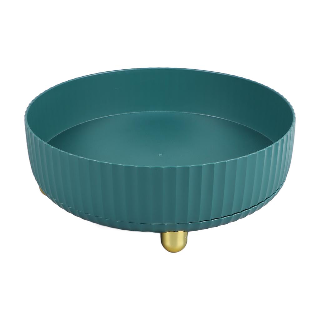 Rotatable Storage Tray Plastic Large Capacity Rotating Organizer Tray Desktop Rotatable Tray for