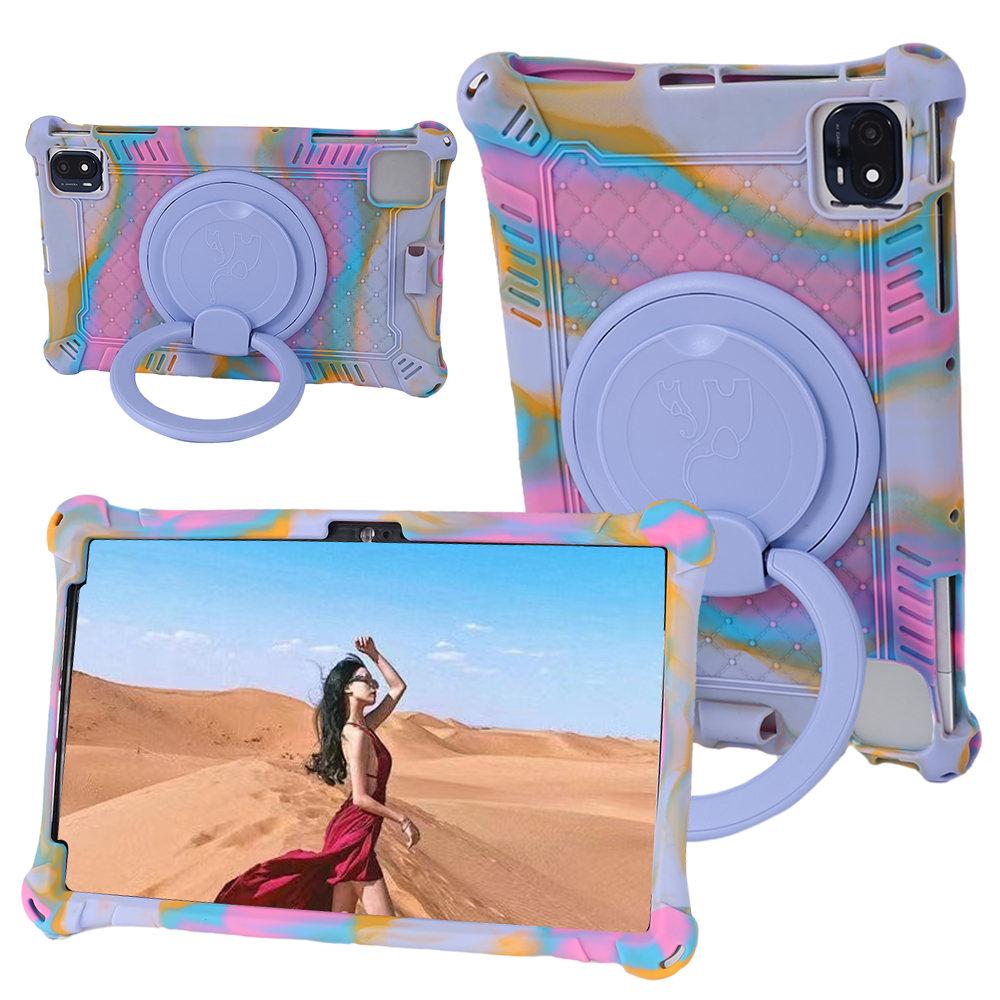 360 Rotating Soft Silicone Kids Safe Case For OPPO Pad Air 10.36inch Handle Kickstand Protective Tablet Cover