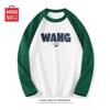 MINISO Men's American Retro Cotton Long Sleeve T-Shirt