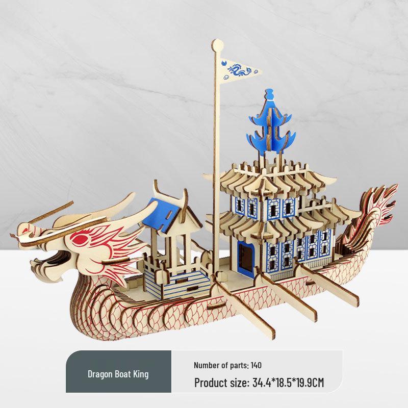 Wooden 3D Military Puzzle Model - Educational DIY Toy for Boys