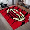 Schwarzer ACM Flanell Bedruckter Teppich, Heim Sofa Dekoration für Wohnzimmer & Schlafzimmer, Rutschfeste Spiel Flanell Bodenmatte für Spielzimmer