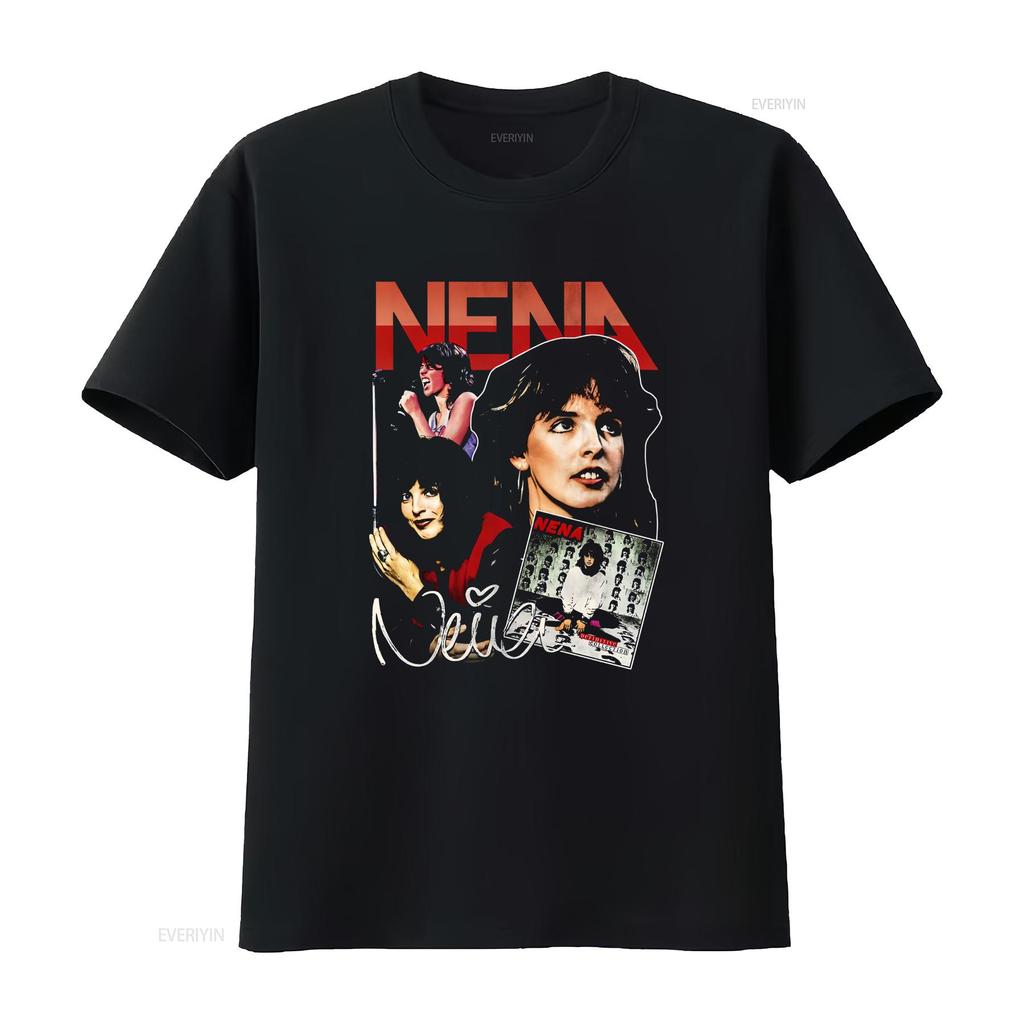 T-shirt Nena Vintage Uomo Versatile Moda Streetwear Abbigliamento Designer Top Grafico Unisex Per l'Uso Quotidiano Leggermente