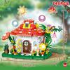 Creative Mushroom House Street View Building Blocks City Architecture Forest Cabin Mushroom Boat Mini Bricks Toys Children Gift