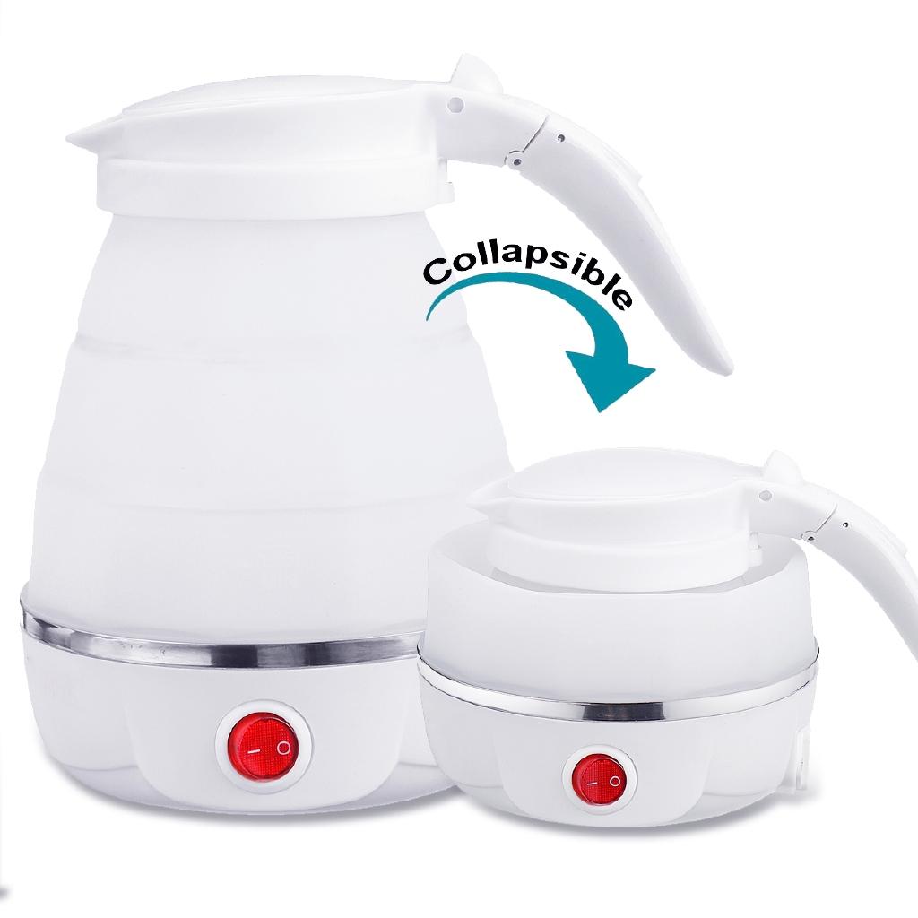 680W Electric Kettle Silicone Travel 600ml Mini Foldable Electric Kettles Portable Water Boiler Collapsible Camping 220V