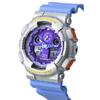 Casio G-Shock Euphoria Analog Digital Blaues Harzarmband Lila Zifferblatt Quarz GA-100EU-8A2 200M Herrenuhr