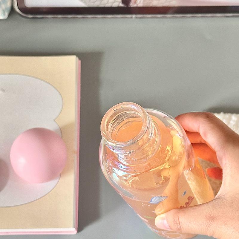 Kawaii Glass Water Bottle For Girls Woman Transparent Glass Cup For Hot and Cold Beverages Heat-resistant Glassware Drinkware