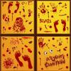 Halloween Decorations, 84pcs Halloween Window Clings, 9 Sheets Bloody Handprint Footprint Halloween Wall Decal Floor Clings