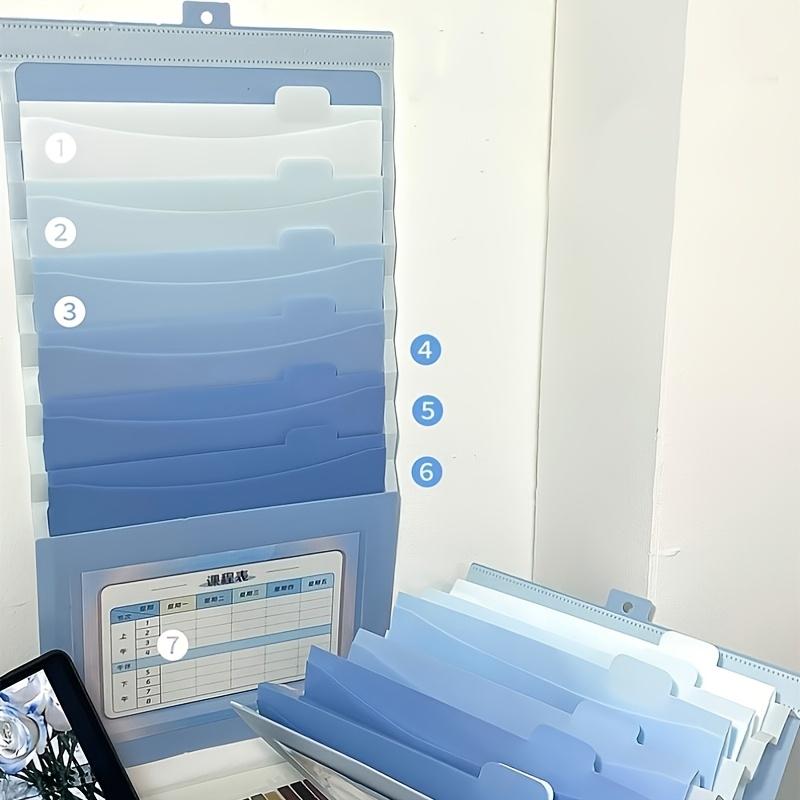1pc A Hanging File Folder, A Foldable File Bag, An Expandable Ombre File Pouch, Ideal for Both School and Office Settings