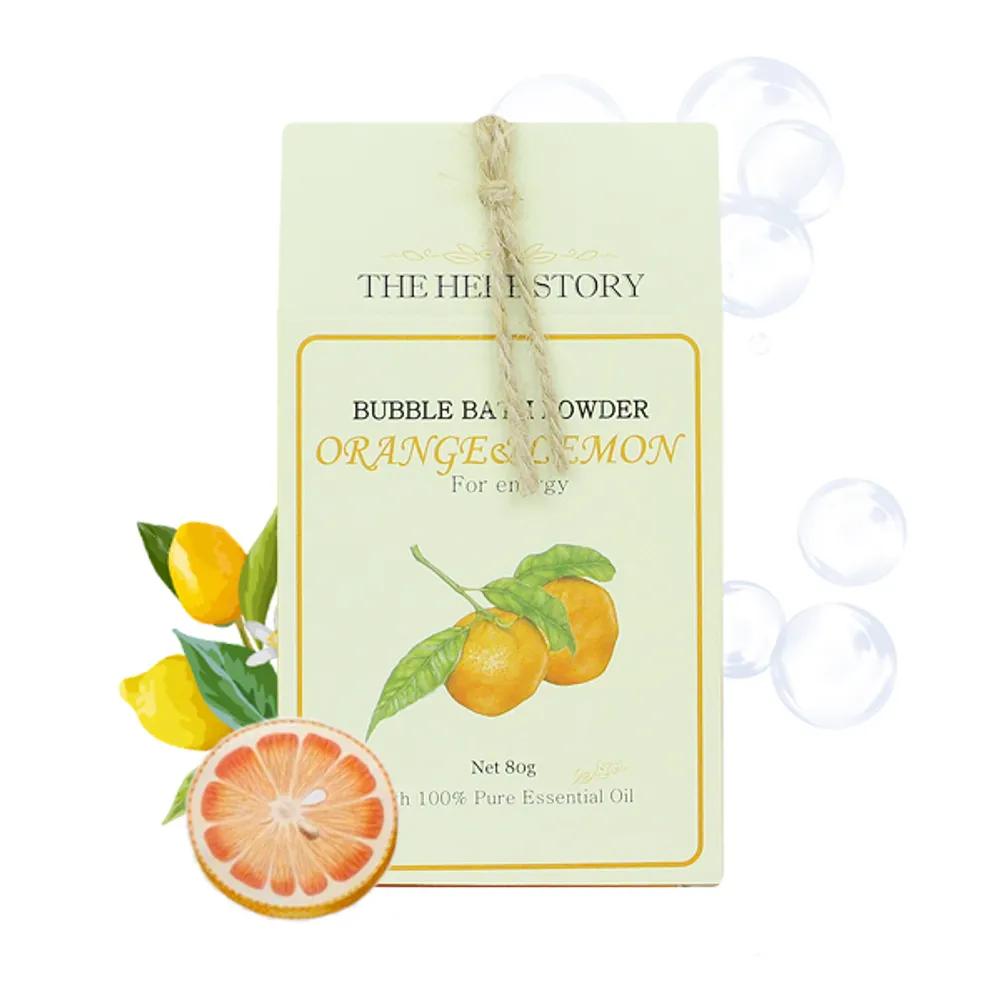 Bubble Bath Couple Bath Bomb Theherbstory Bath Powder Orange Lemon 80g