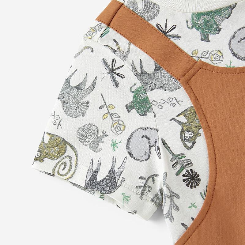 YEEHOO Baby Boy Summer Short-Sleeve Jumpsuit