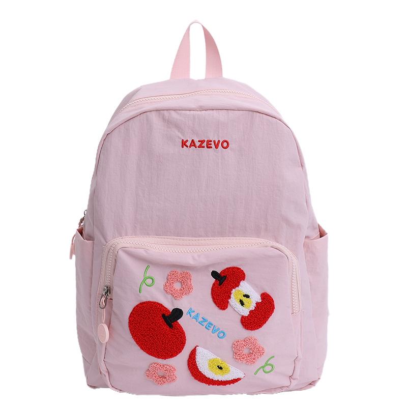 Sac à dos Pomme en Laine Mignonne de Haute Qualité pour Étudiants – Léger & Parfait pour les Sorties Printanières