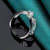 925 Sterling Silver Hollow V Zircon 7-10# Ring for Women Wedding Engagement Party Fashion Jewelry