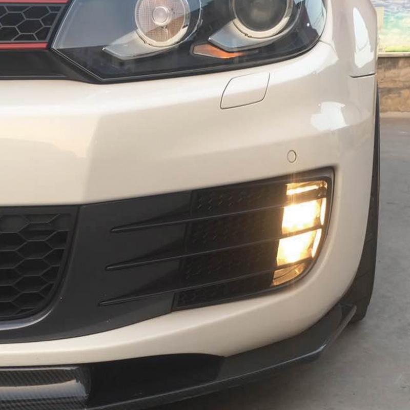 Dla VW Volkswagen Golf 6 MK6 VI GTI R R20 ABS lampy przeciwmgielne odcień przednie światło przeciwmgielne samochodu okapy brwi oko wiatr osłona noża tapicerka