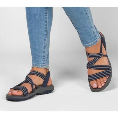 Sandalen Damen 2025 Sommer Übergröße Komfort Weiche Sohle Flache Strandschuhe Sandalen Lässige Keilsandalen Damen Sandale mit geschlossener Zehe
