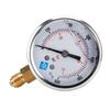 16 Styles Dual Scale Liquid Filled Pressure Gauge with Brass Internals 1/4" BSPT Bottom Mount Pressure Gauge Durable