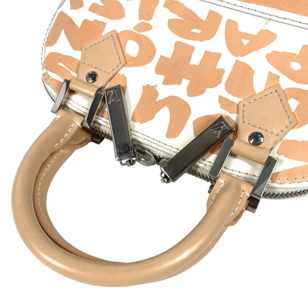 Louis Vuitton M92178  MonogramGraffiti Alma PM Hand Bag Leather Beige/White