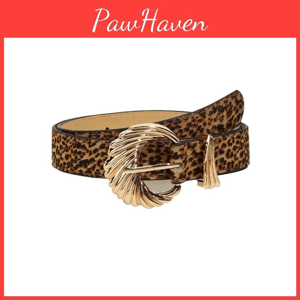 Fashion Metal Needle Buckle Belt With Tiger Print Design For Daily Office Outfit