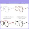 Female Large Face Frame Glasses With Blue Light Blocking For Fashionable Office Wear