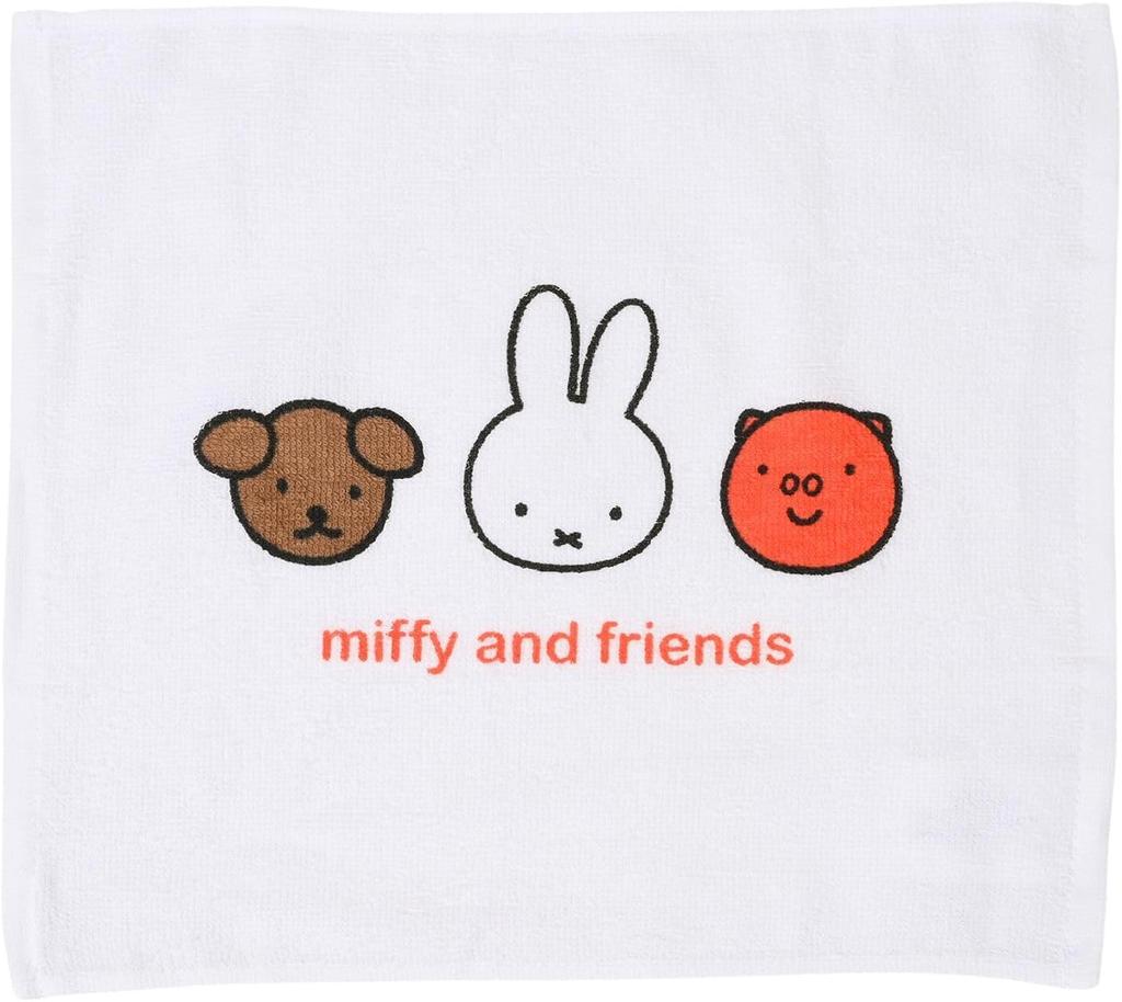 Miffy Hand Towel Set with Antibacterial Hand Towel 33x29cm Slider Case, Case, (Hand Towel, Bag)