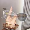 Photosensitive, Color-Changing, Anti-Blue Light Women's Myopia Glasses - Trendy, Slimming Look, Non-Prescription.