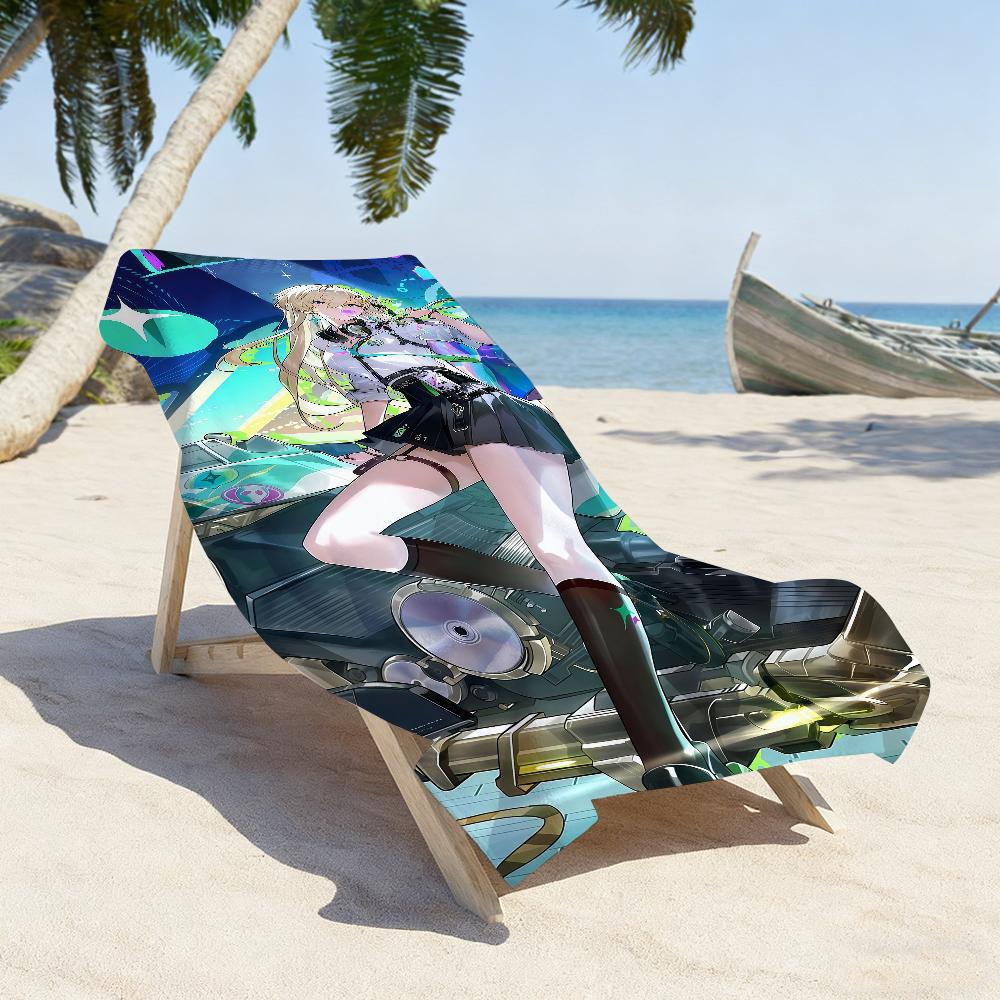 Lynae WuWa Game Towel Sports Quick Dry Travel Camping Gear Sandproof Soft Light Large Beach Towel
