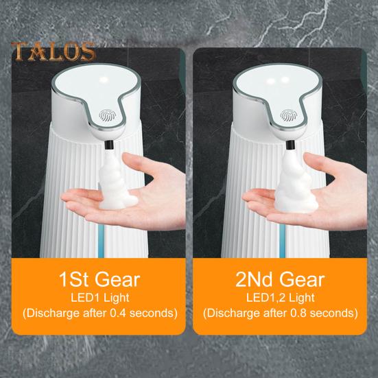 Distribuitor automat de săpun de 400 ml, reîncărcabil, baterie de 500 mAh, montat pe perete, dozator de săpun cu senzor fără atingere, consumabile pentru casă