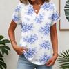 Tops para Mujer Camiseta de Manga Corta Camisas de Verano con Cuello en V Blusas de Trabajo Túnica de Negocios