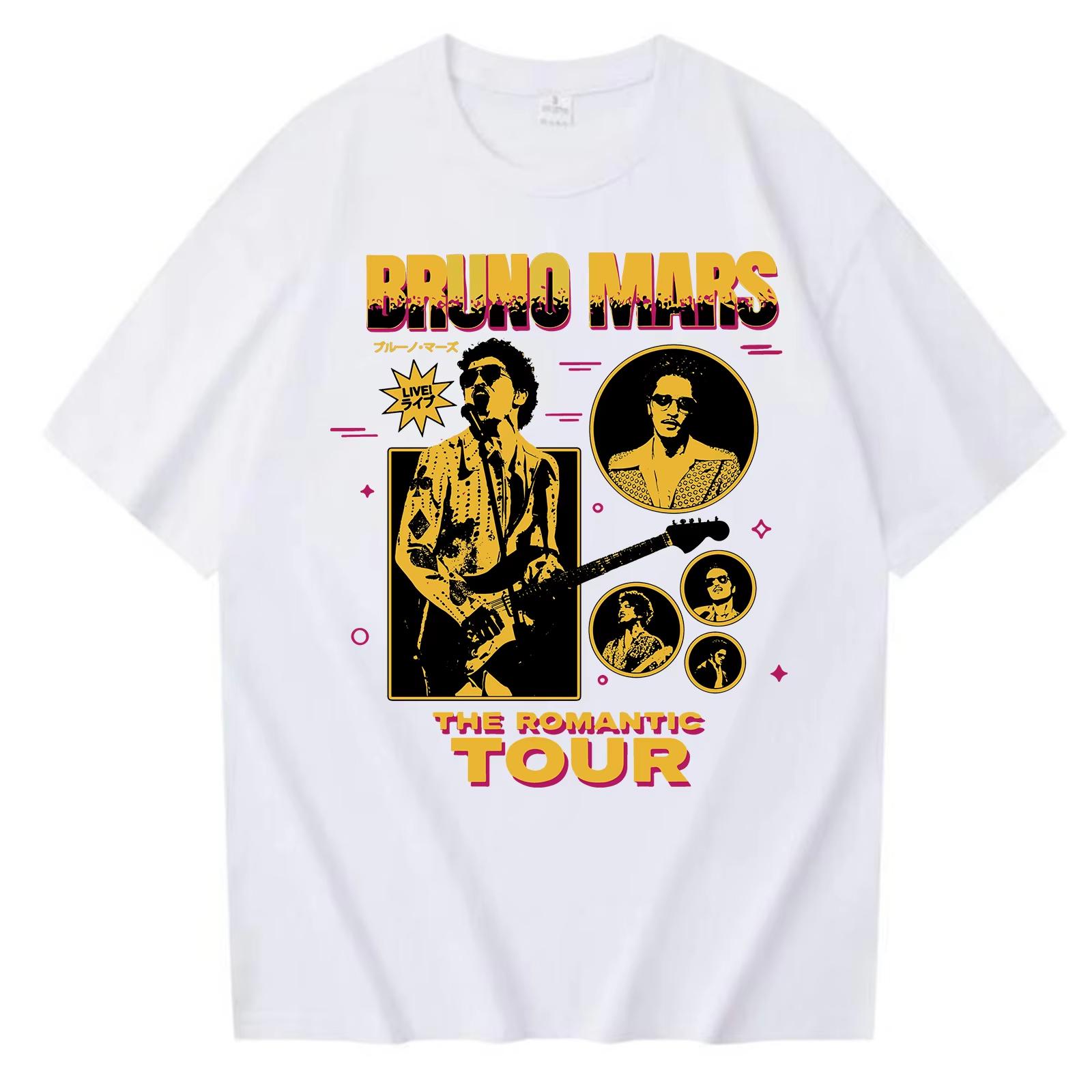 2026 new Bruno Mars The RoUnisextic Tour Spring Summer New Tshirt Unisex Singer Bruno Mars Album Cotton Casual Shirt Gift XL