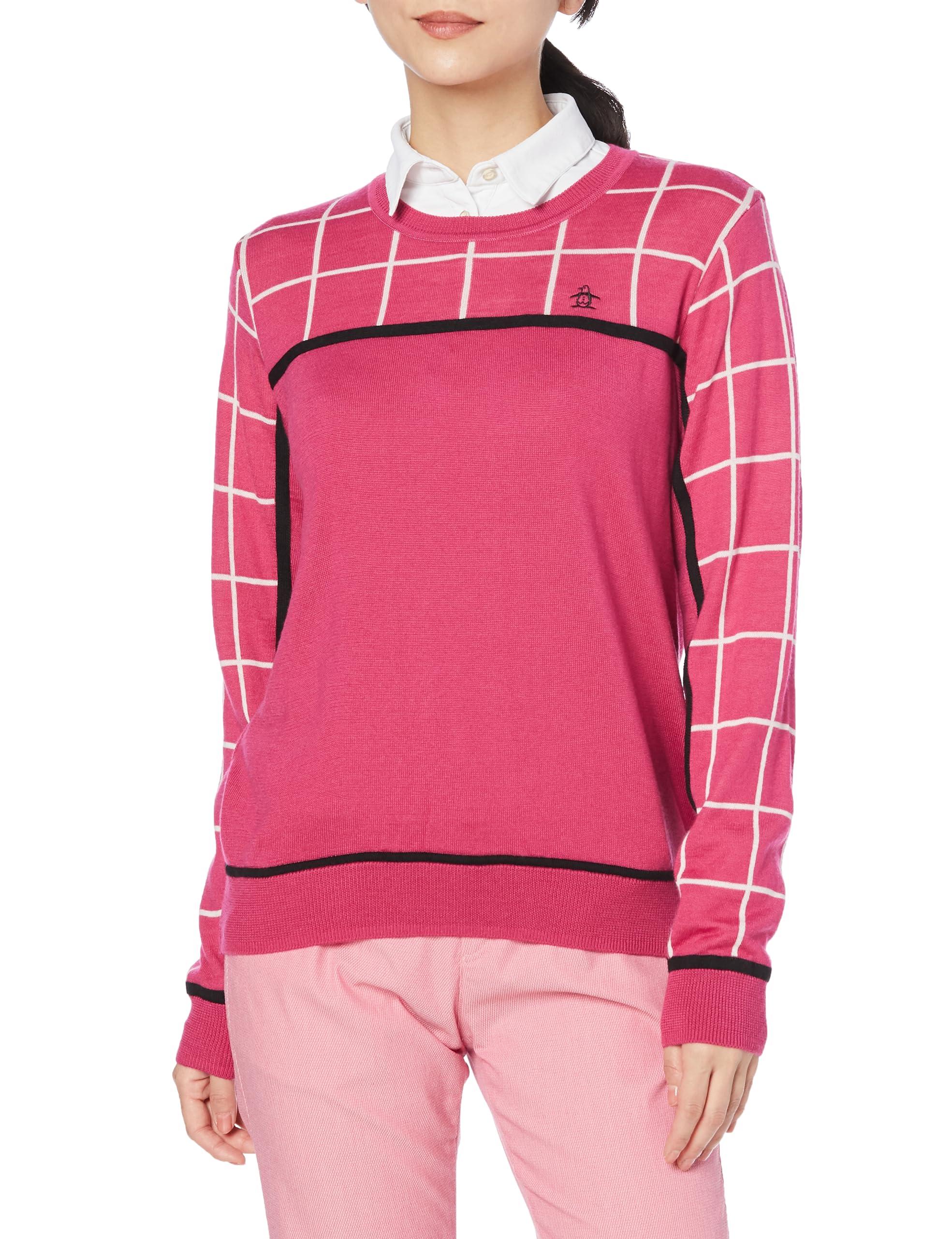 

Munsingwear Crew Neck Perfect for Everyday Hand MGWUJL01XJ Women s Sweater, Wear, Washable, Stylish, Golf, (PK00) (Pink)