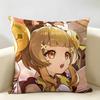 Yaoyao Genshin Impact Cushion Cover Natural Linen Organic Fabric DoubleSided Printing Room Sofa Decor Pillow Case