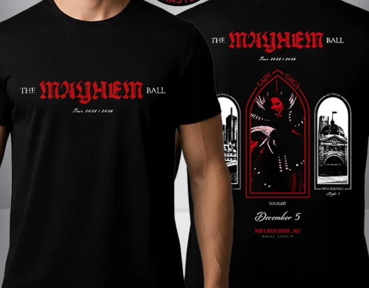 Lady Gaga The Mayhem Ball Tour 2025 2026 Unisex T Shirt 2XL